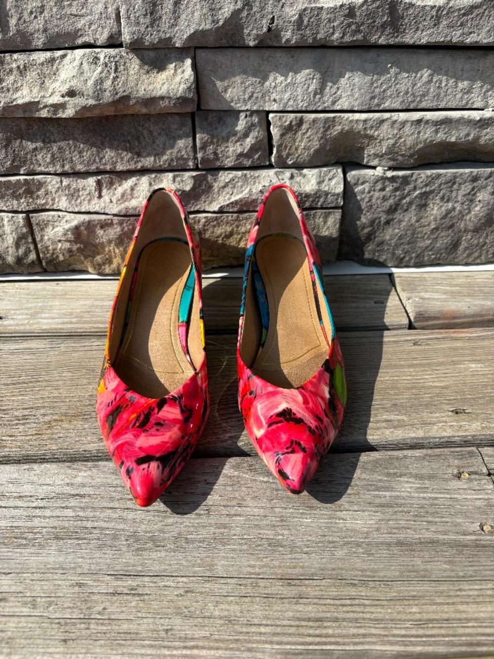Vionic Josie Kitten Heel Pump, Floral Pattern, 9.5M